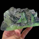 Natural Green Stepped Fluorite and Pyrite Mineral Specimen,High Quality Specimen,JIANGXI,CHINA(135*80*50mm) - image 2