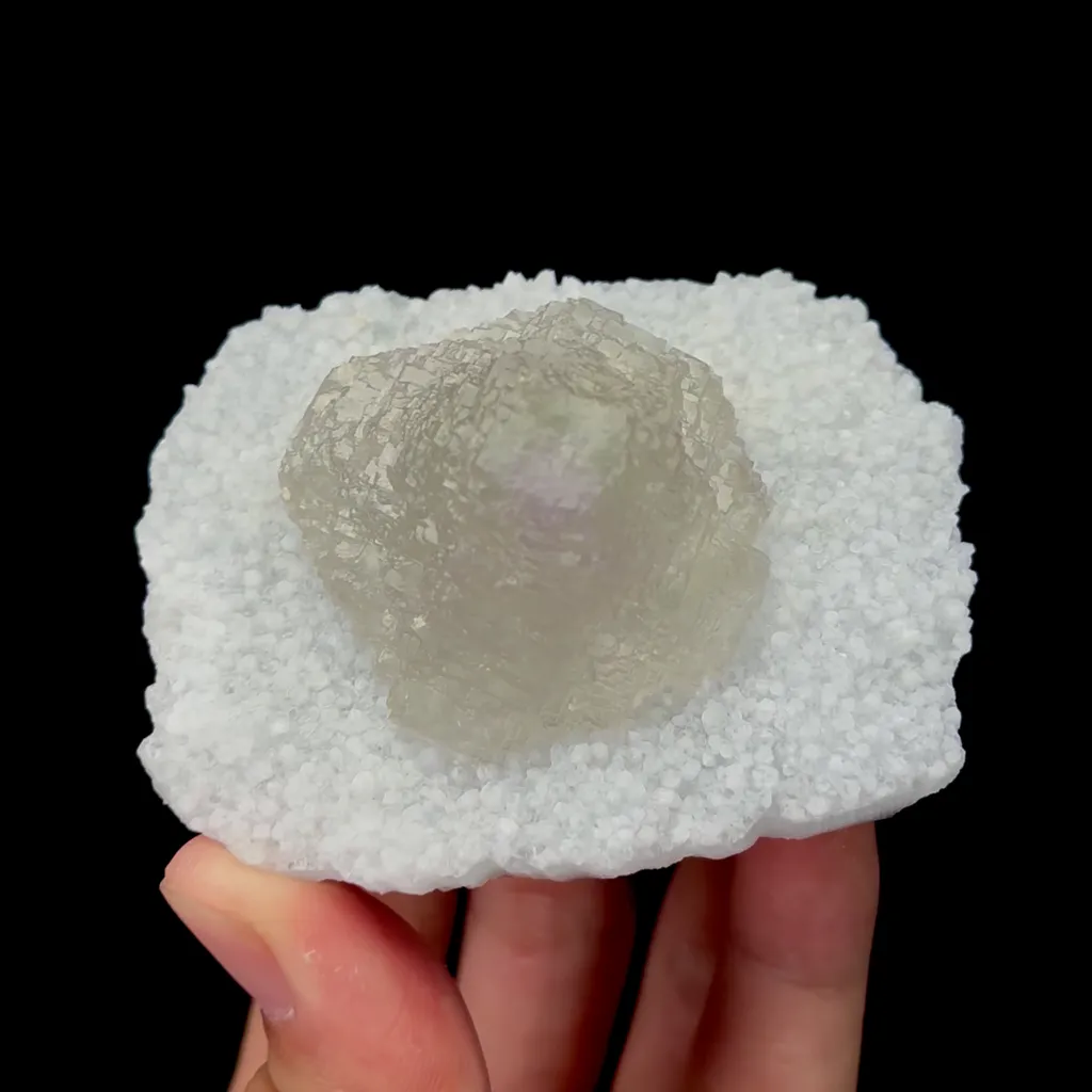 Natural Green Stepped Fluorite and Quartz Mineral Specimen,High Quality Specimen,FUJIAN,CHINA(76*58*41mm) image