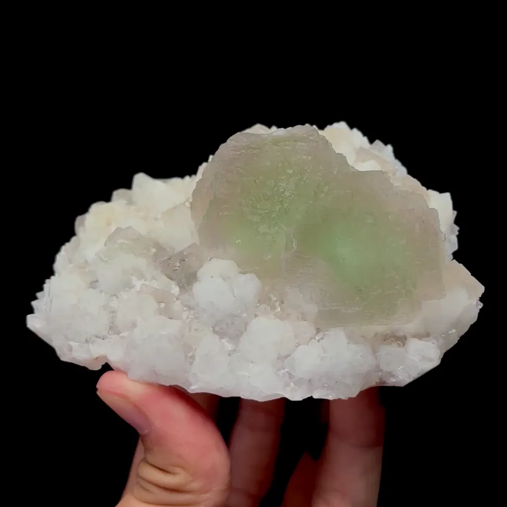 Natural Green Stepped Fluorite Mineral Specimen,High Quality Specimen,FUJIAN,CHINA(105*80*48mm) image