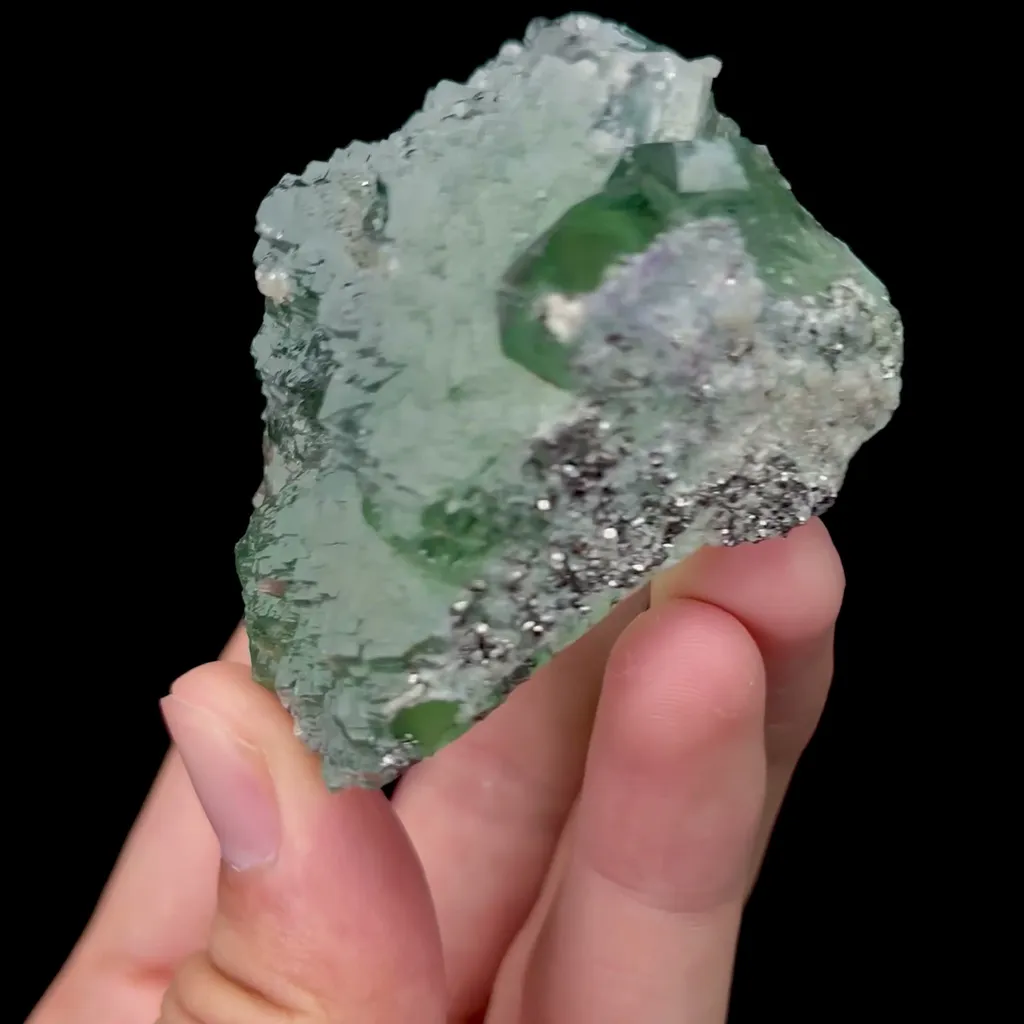Natural Green Stepped Fluorite Mineral Specimen,High Quality Specimen,YAO GANG XIAN,HUNAN,CHINA(64*55*40mm) - image 3