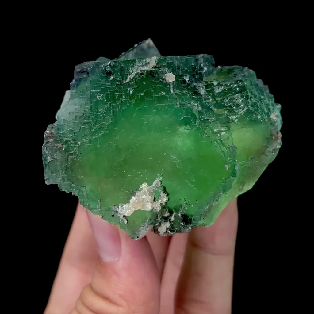 Natural Green Stepped Fluorite Mineral Specimen,High Quality Specimen,YAO GANG XIAN,HUNAN,CHINA(64*55*40mm) - image 4