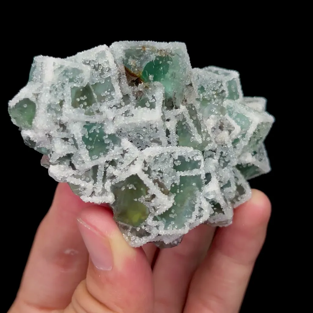 Natural Green Sugar Fluorite and Crystal Mineral Specimen,High Quality Specimen,FUJIAN,CHINA(83*52*32mm) - image 2