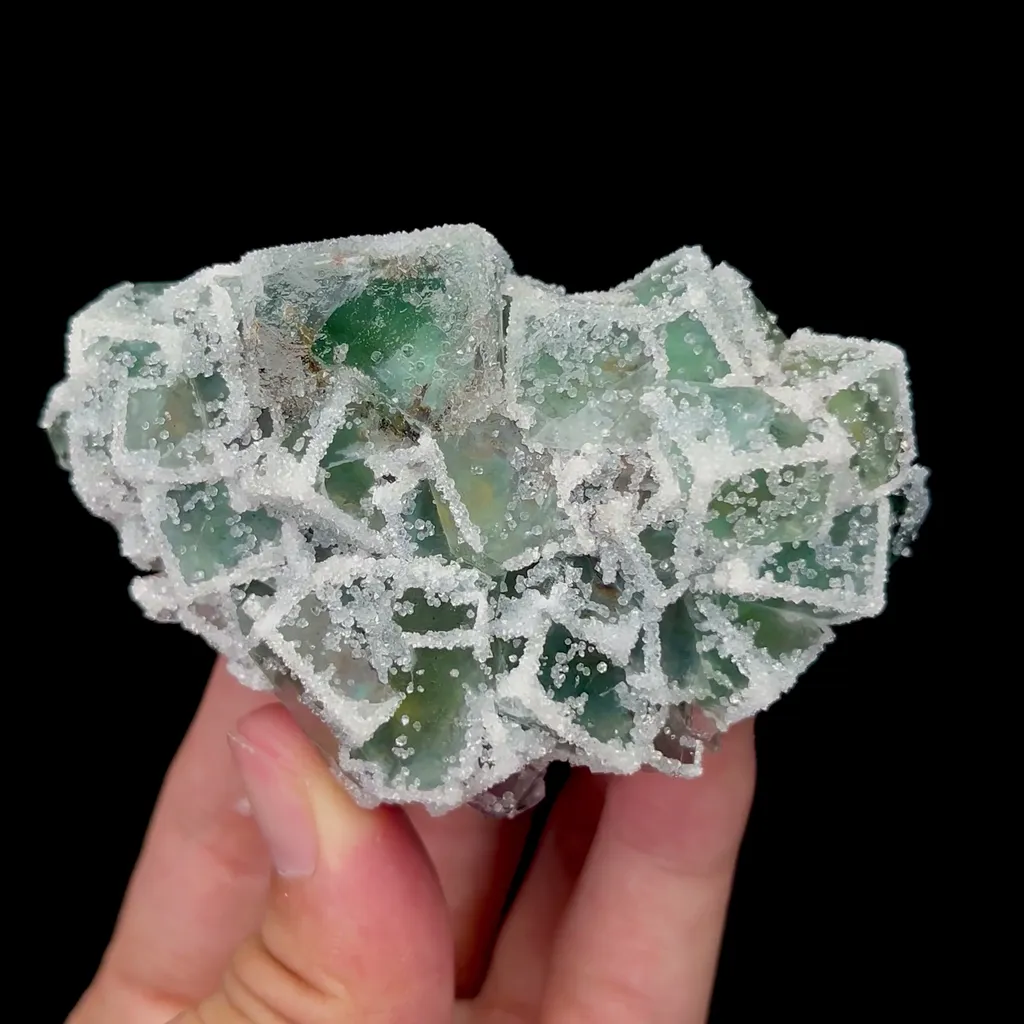 Natural Green Sugar Fluorite and Crystal Mineral Specimen,High Quality Specimen,FUJIAN,CHINA(83*52*32mm) - image 4