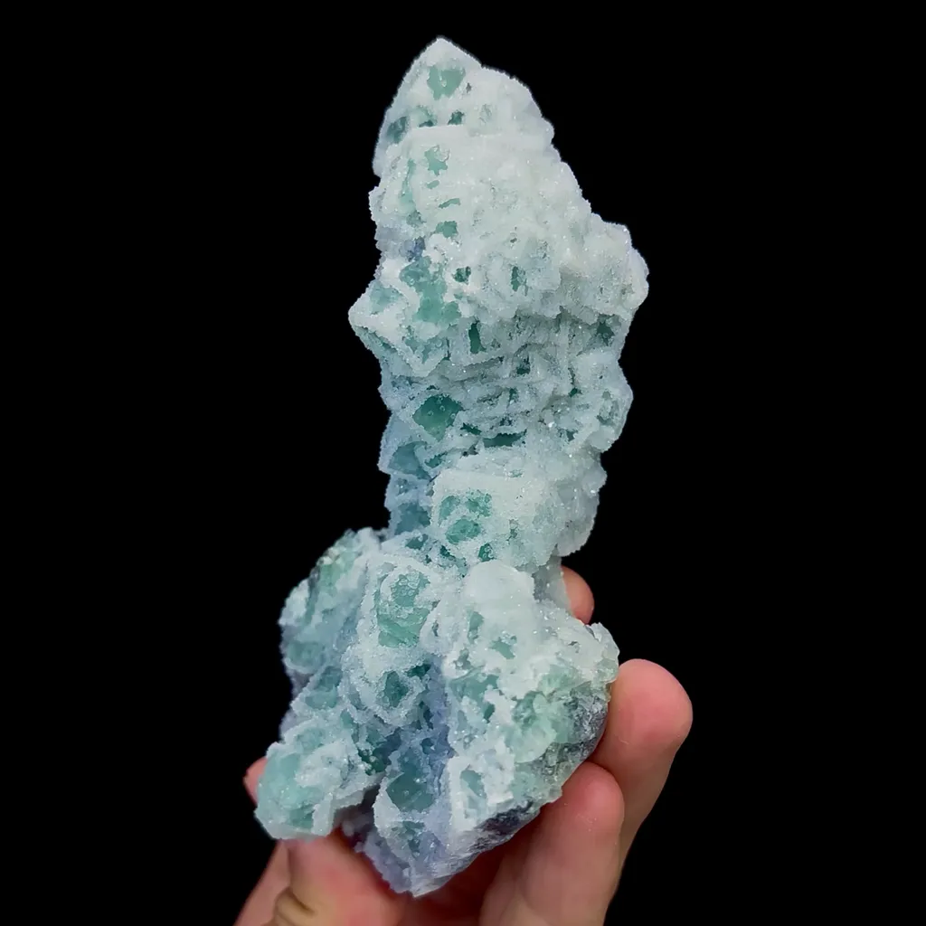 Natural Green Sugar Fluorite Mineral Specimen,High Quality Specimen,FUJIAN,CHINA(126*67*45mm) image