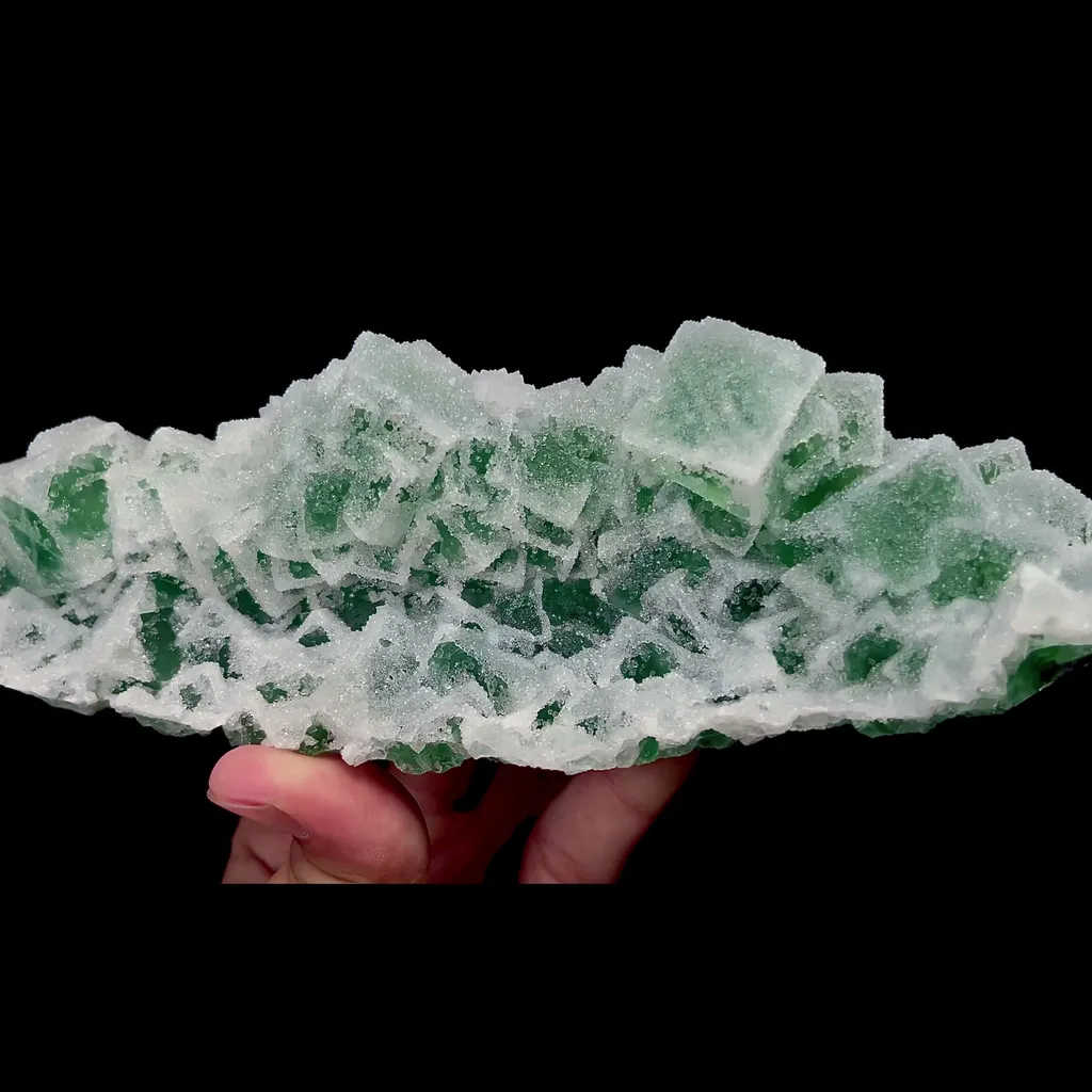 Natural Green Sugar Fluorite Mineral Specimen,High Quality Specimen,FUJIAN,CHINA(205*70*54mm) - image 2