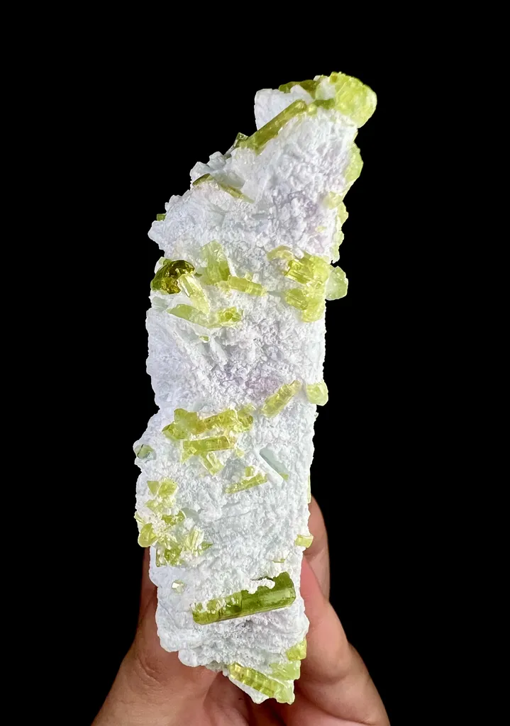Natural Green Tourmaline On Feldspar From Pakistan - image 10