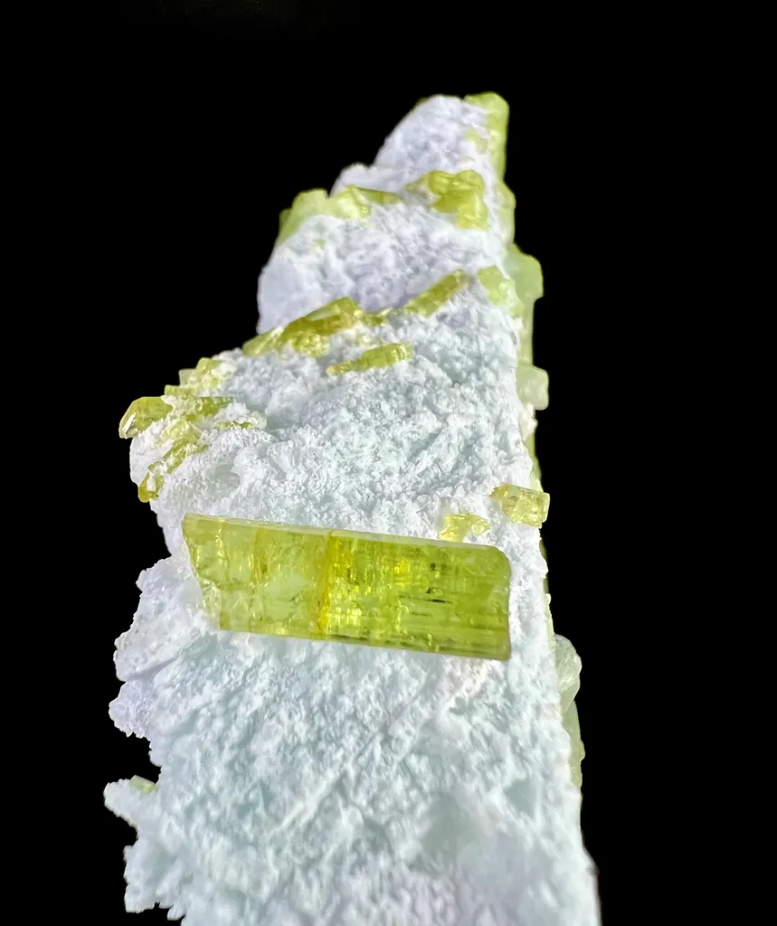 Natural Green Tourmaline On Feldspar From Pakistan - image 5