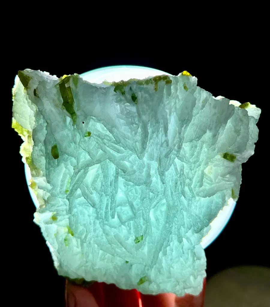 Natural Green Tourmaline On Feldspar From Pakistan - image 4