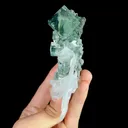 Natural Green Transparent Cubic Fluorite and Calcite, Mineral Specimen:Xiangjhualing,Hunan (30*105*80MM) - image 5