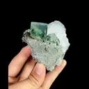 Natural Green Transparent Cubic Fluorite and Calcite, Mineral Specimen:Xiangjhualing,Hunan (30*105*80MM) - image 3
