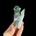 Natural Green Transparent Cubic Fluorite and Calcite, Mineral Specimen:Xiangjhualing,Hunan (30*105*80MM) - image 4