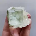 Natural Green Transparent Cubic Fluorite and Calcite Symbiosis comes from Xianghualing,Hunan 50*45*30MM - image 5