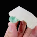 Natural Green Transparent Cubic Fluorite and Calcite Symbiosis comes from Xianghualing,Hunan 55*55*20MM - image 2