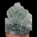 Natural Green Transparent Cubic Fluorite and Clear Quartz Cluster, Mineral Specimen:Zhejiang,China (120*125*80MM) - image 4
