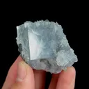 Natural Green Transparent Cubic Fluorite and Quartz Cluster, Mineral Specimen:Zhejiang,China (35*40*35MM) - image 3