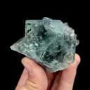 Natural Green Transparent Cubic Fluorite and Quartz Cluster, Mineral Specimen:Zhejiang,China (50*50*65MM) - image 1
