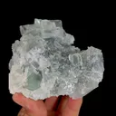 Natural Green Transparent Cubic Fluorite and Quartz, Mineral Specimen:Xianghualing,Hunan (100*75*50MM) - image 3
