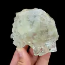 Natural Green Transparent Cubic Fluorite and Quartz, Mineral Specimen:Xianghualing,Hunan (70*70*45MM) - image 2
