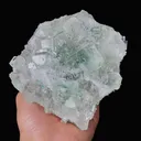 Natural Green Transparent Cubic Fluorite and Quartz, Mineral Specimen:Zhejiang,China (135*130*70MM) - image 6