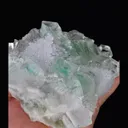 Natural Green Transparent Cubic Fluorite and Quartz, Mineral Specimen:Zhejiang,China (135*130*70MM) - image 3