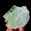 Natural Green Transparent Cubic Fluorite and Quartz, Mineral Specimen:Zhejiang,China (80*75*45MM) - image 4