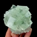 Natural Green Transparent Cubic Fluorite and Quartz, Mineral Specimen:Zhejiang,China (80*75*45MM) - image 5