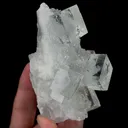 Natural Green Transparent Cubic Fluorite and Quartz, Mineral Specimen:Zhejiang,China (85*55*50MM) - image 2