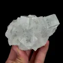 Natural Green Transparent Cubic Fluorite and Quartz, Mineral Specimen:Zhejiang,China (85*55*50MM) - image 5