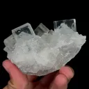 Natural Green Transparent Cubic Fluorite and Quartz, Mineral Specimen:Zhejiang,China (85*55*50MM) - image 4