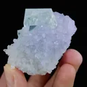 Natural Green Transparent Cubic Fluorite and Quartz Symbiosis comes from Zhejiang,China 40*50*30MM - image 4