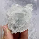 Natural Green Transparent Cubic Fluorite and Quartz Symbiosis comes from Zhejiang,China 60*50*30MM - image 2