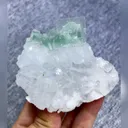 Natural Green Transparent Cubic Fluorite and Quartz Symbiosis comes from Zhejiang,China 75*65*40MM - image 6