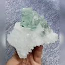 Natural Green Transparent Cubic Fluorite and Quartz Symbiosis comes from Zhejiang,China 90*80*60MM - image 6