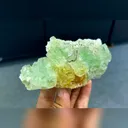 Natural Green Transparent Cubic Fluorite comes from Xianghualing,Hunan 150*65*40MM - image 2
