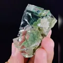 Natural Green Transparent Cubic Fluorite comes from Xianghualing,Hunan 45*55*35MM - image 4