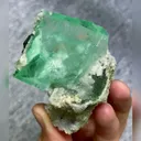 Natural Green Transparent Cubic Fluorite comes from Xianghualing,Hunan 50*55*45MM - image 2