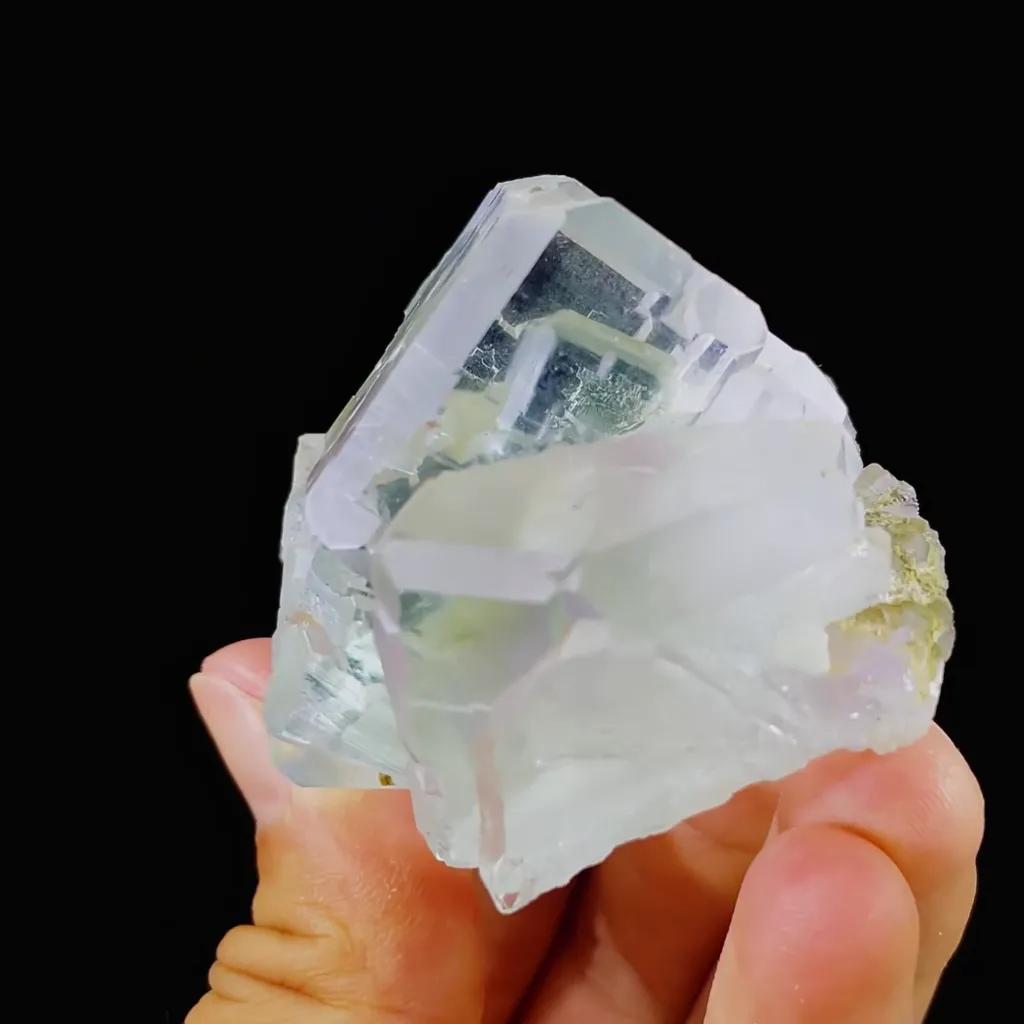 Natural Green Transparent Cubic Fluorite comes from Xianghualing,Hunan 65*50*40MM - image 3