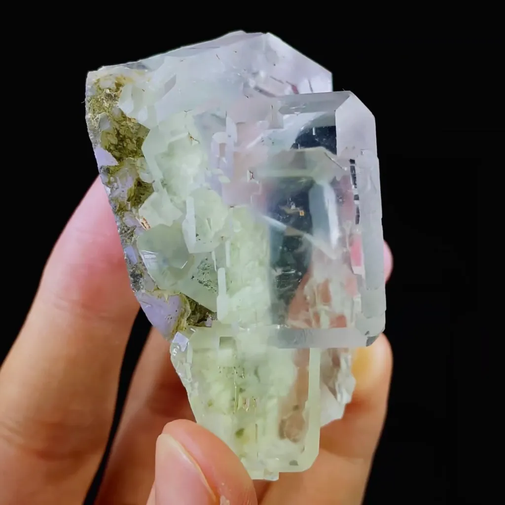 Natural Green Transparent Cubic Fluorite comes from Xianghualing,Hunan 65*50*40MM - image 5
