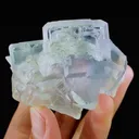 Natural Green Transparent Cubic Fluorite comes from Xianghualing,Hunan 65*50*40MM - image 4