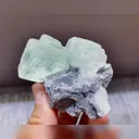 Natural Green Transparent Cubic Fluorite comes from Xianghualing,Hunan 80*55*40MM - image 3