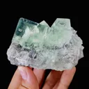 Natural Green Transparent Cubic Fluorite comes from Xianghualing,Hunan 90*50*65MM - image 4