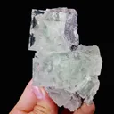 Natural Green Transparent Cubic Fluorite comes from Xianghualing,Hunan 90*50*65MM - image 2