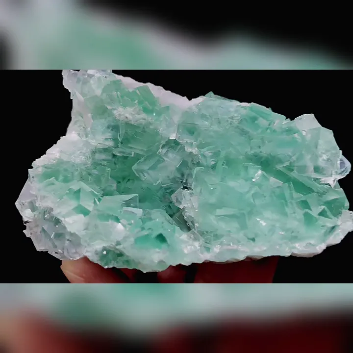 Natural Green Transparent Cubic Fluorite comes from Zhejiang,China 100*65*45MM - image 4
