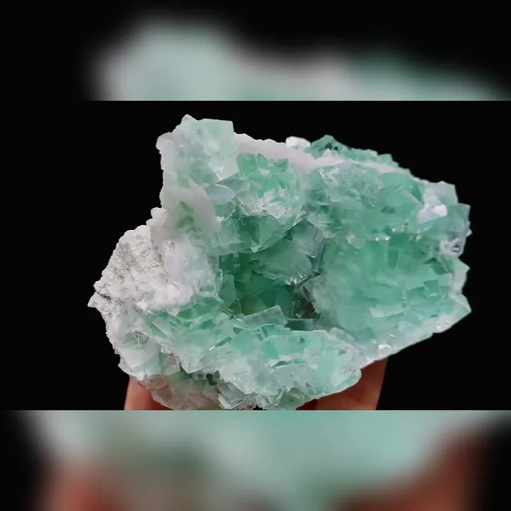 Natural Green Transparent Cubic Fluorite comes from Zhejiang,China 100*65*45MM - image 3