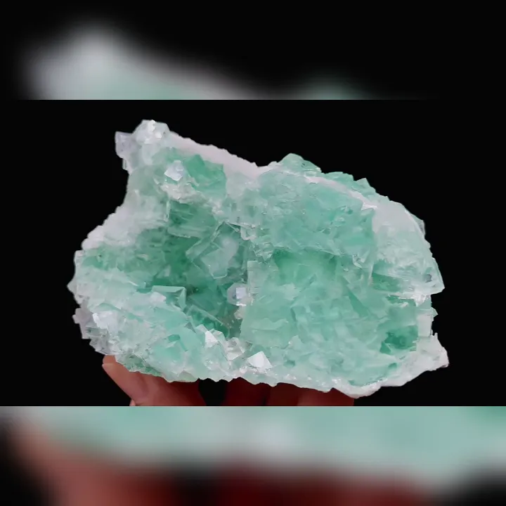 Natural Green Transparent Cubic Fluorite comes from Zhejiang,China 100*65*45MM image