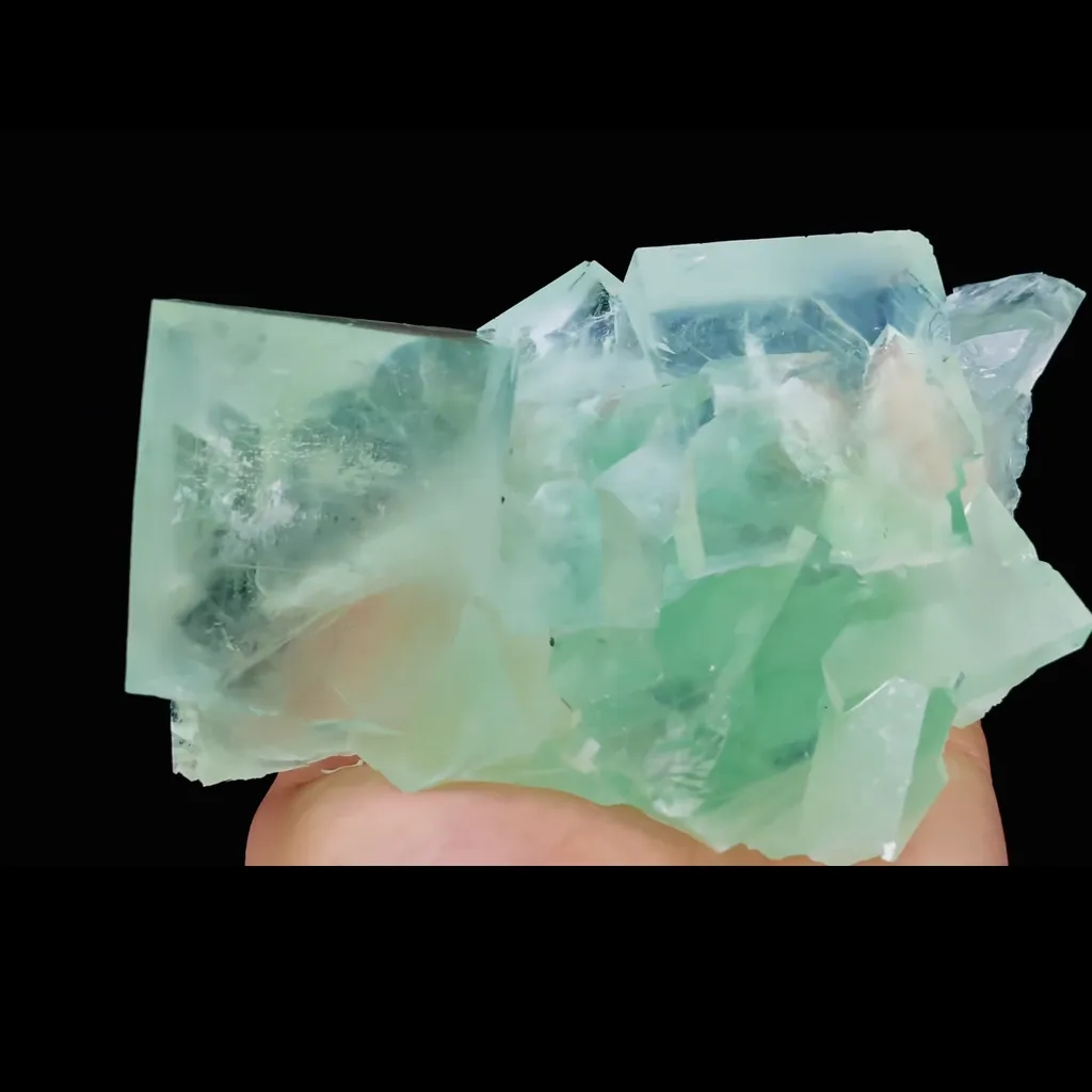 Natural Green Transparent Cubic Fluorite comes from Zhejiang,China 120*80*45MM - image 3