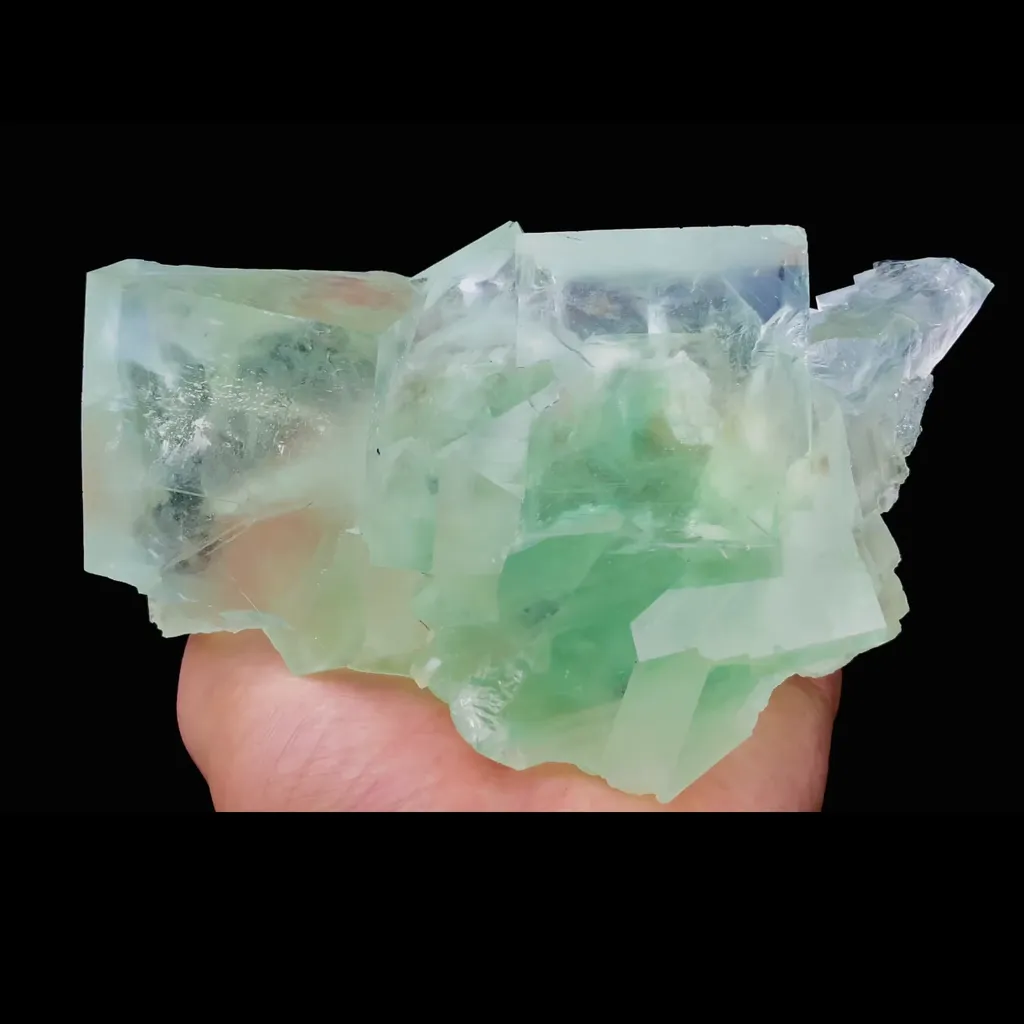 Natural Green Transparent Cubic Fluorite comes from Zhejiang,China 120*80*45MM image