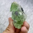 Natural Green Transparent Cubic Fluorite comes from Zhejiang,China 60*40*30MM - image 5