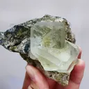 Natural Green Transparent Cubic Fluorite, Mineral Specimen: Xianghualing,Hunan (70*85*45mm) - image 2