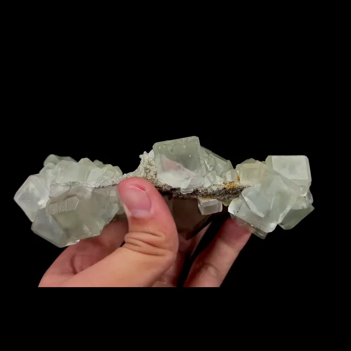 Natural Green Transparent Cubic Fluorite, Mineral Specimen:Xianghualing,Hunan (130*70*45MM) - image 4
